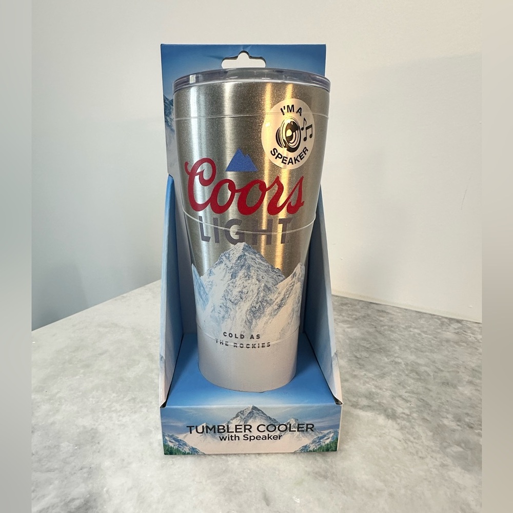 Coors Light Tumbler with Speaker and USB cable - Brand New!